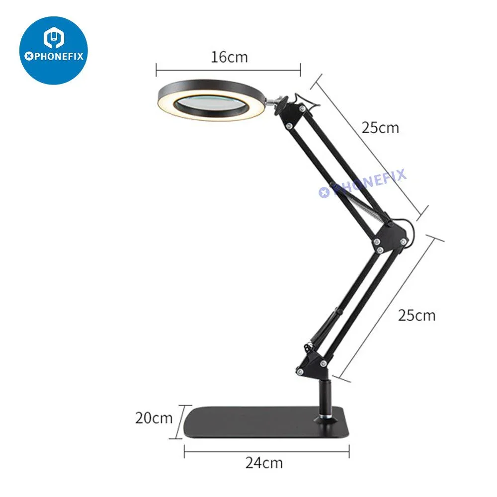 30X LED Lights Magnifying Glass Illuminated Magnifier Lamp - Image 2