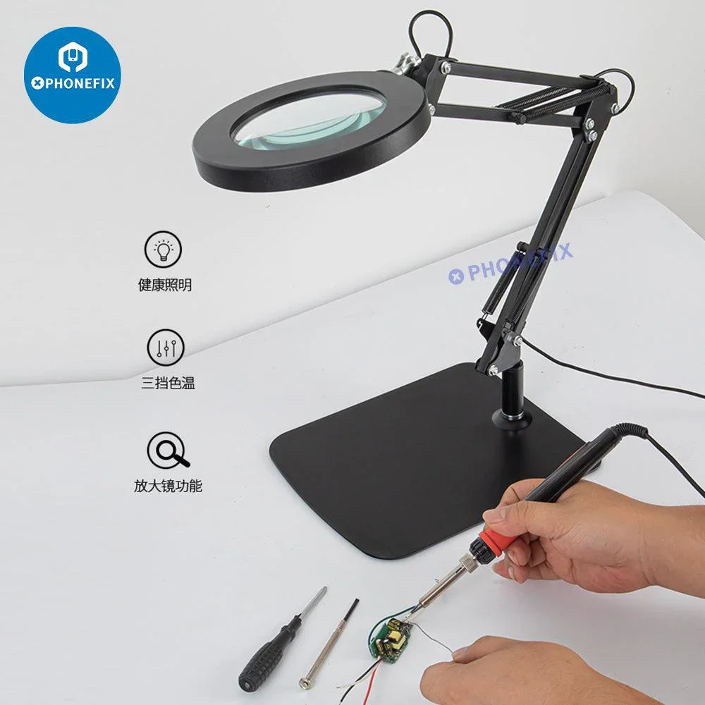 30X LED Lights Magnifying Glass Illuminated Magnifier Lamp - Image 3