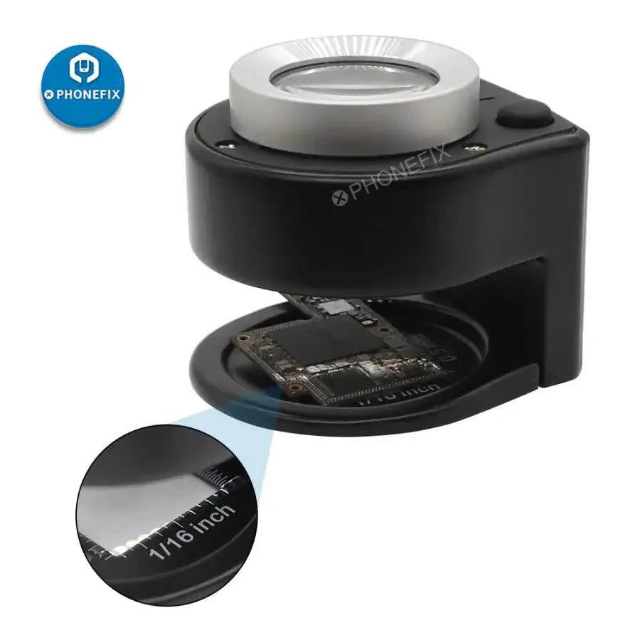 30X Loupe Magnifier With 6 Light For Motherboard Repair - Image 3