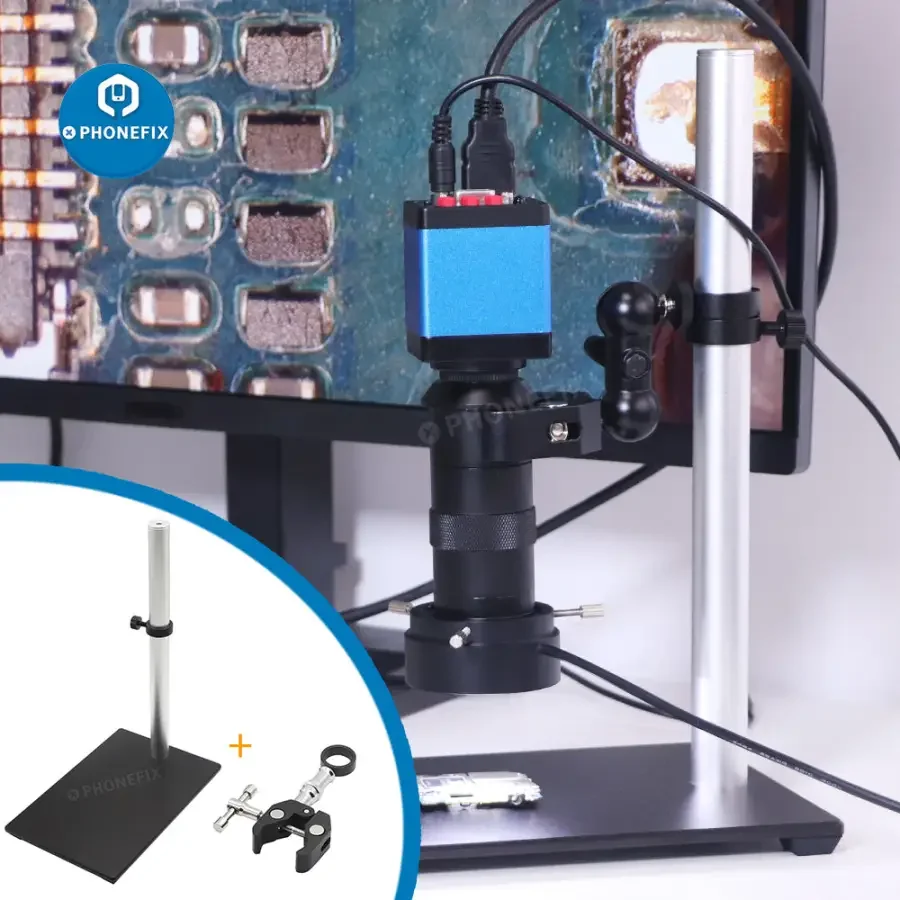 360° Rotatable Microscope Set Industrial Camera with 130X Lens Super Clamp - Image 8