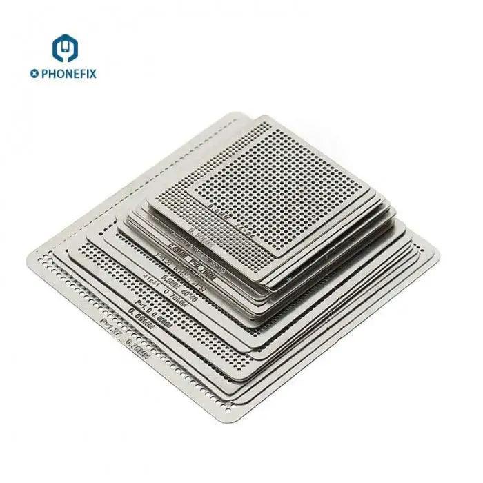 36Pcs BGA Reballing Stencils Kit For Cell Phone Soldering Rework Net - Image 2