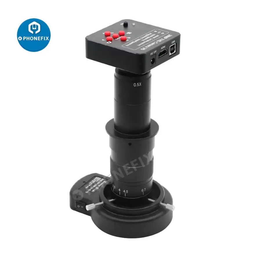 38MP 1080P FHD HDMI USB Microscope Camera 180X C-Mount Lens Light - Image 6