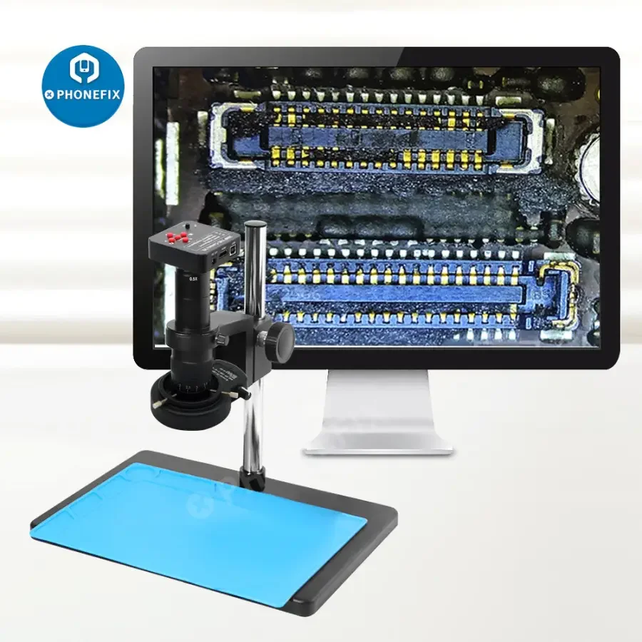38MP 1080P FHD HDMI USB Microscope Camera 180X C-Mount Lens Light - Image 7