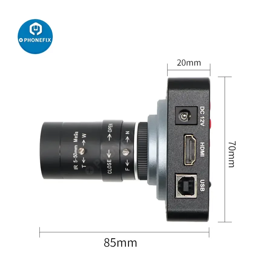 38MP 60FPS 3800W Camera 5.0-50mm F1.6 Lens Lens Industry Live Camera - Image 5