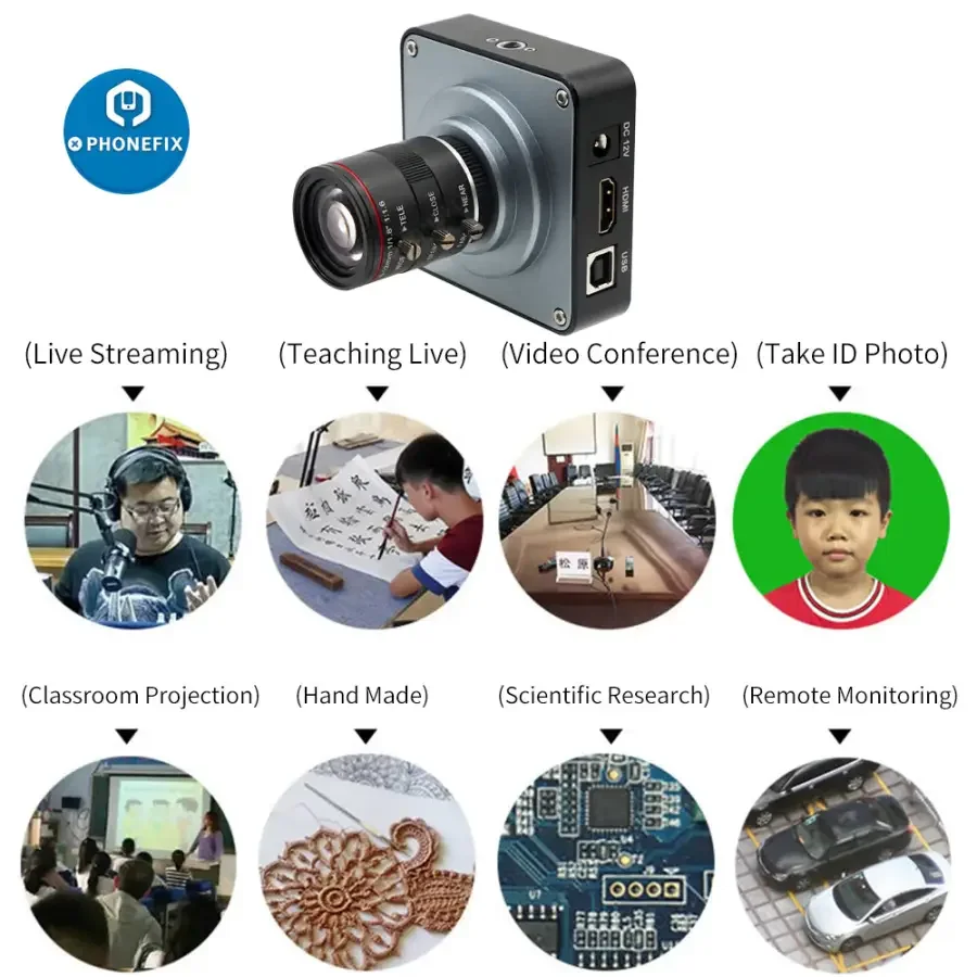 38MP 60FPS HDMI Camera 6-12mm F1.6 Lens Live Industry Digital Camera - Image 11