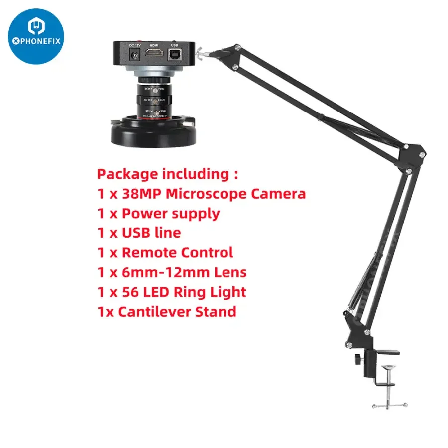 38MP 60FPS HDMI Camera 6-12mm F1.6 Lens Live Industry Digital Camera - Image 7