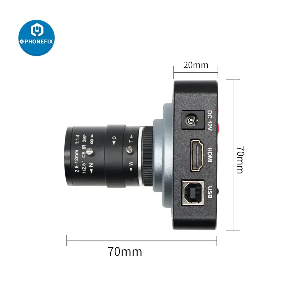 38MP HDMI 3800W Camera 2.8-12mm F1.4 Lens Industry Live Camera - Image 4