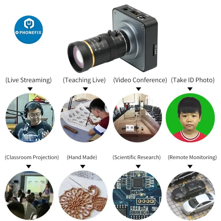 38MP HDMI USB 60FPS Camera 5.0-50mm F1.4 Lens Industry Live Camera - Image 8