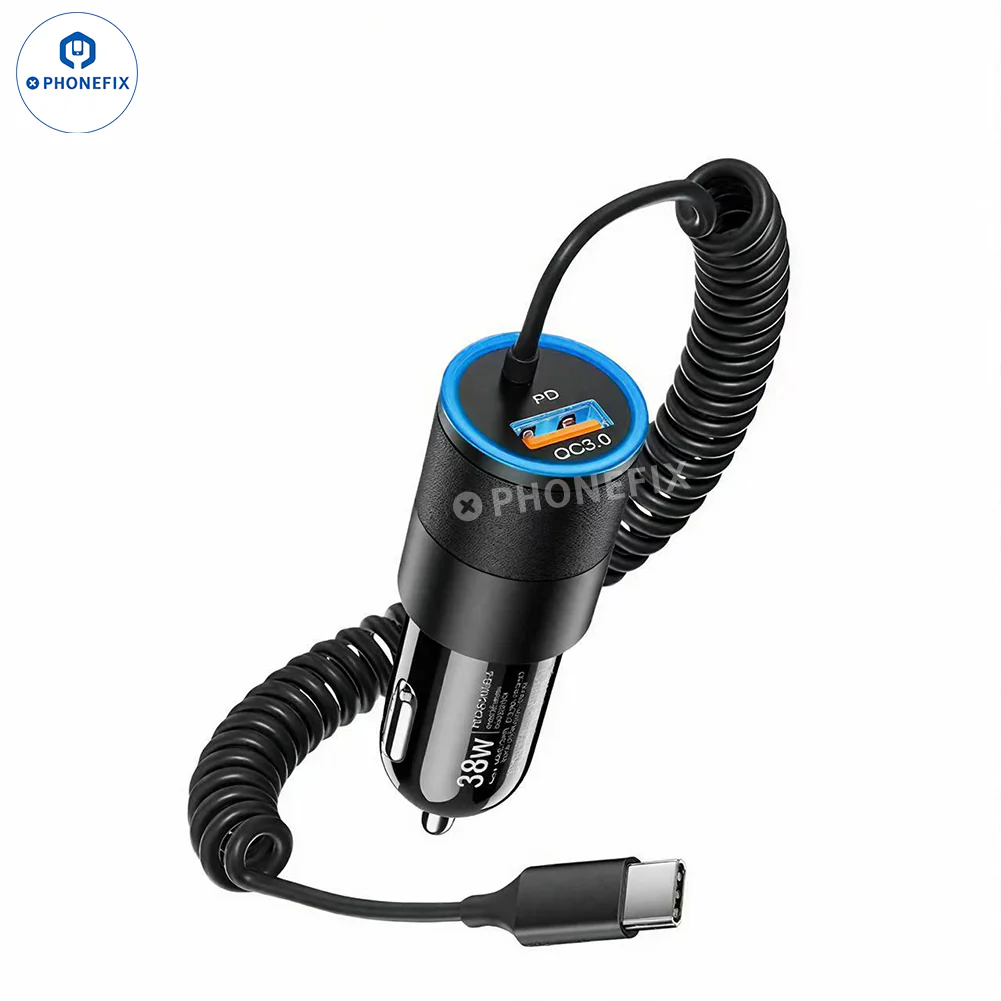 38W QC3.0 Car Charger with Carplay Cable for Mobile Phone - Image 5