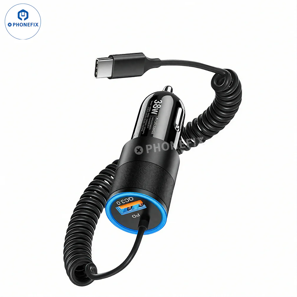38W QC3.0 Car Charger with Carplay Cable for Mobile Phone - Image 7