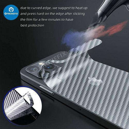 3D Back Protector Film Carbon Fiber Sticker For iPhone 8-15 Pro Max - Image 2