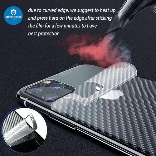 3D Back Protector Film Carbon Fiber Sticker For iPhone 8-15 Pro Max - Image 3