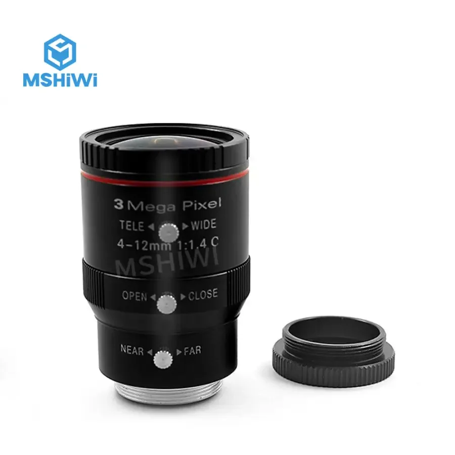 3MP 4-12mm Varifocal Industrial Lens F1.4 1/2" Manual Iris CCTV Lenses - Image 2