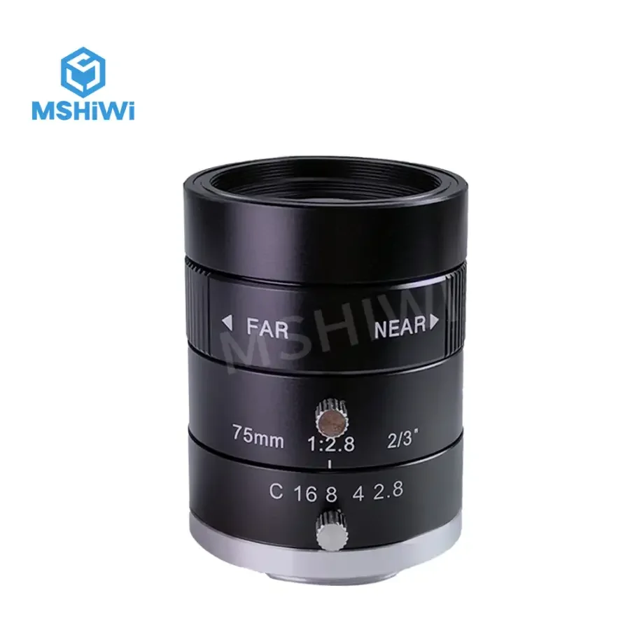 3MP 75mm Manual Iris C-mount F2.8 Aperture 2/3" Industrial FA Lens - Image 4