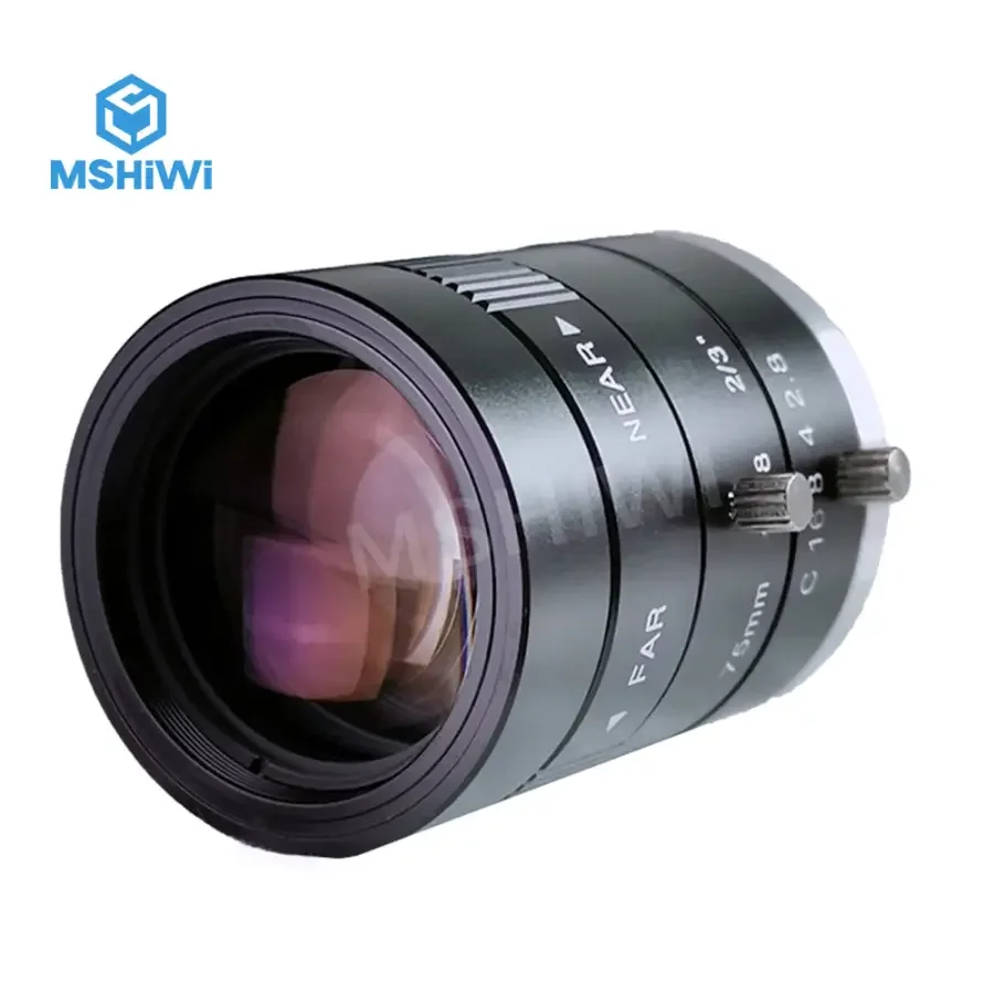 3MP 75mm Manual Iris C-mount F2.8 Aperture 2/3" Industrial FA Lens - Image 5