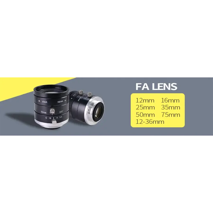 3MP 75mm Manual Iris C-mount F2.8 Aperture 2/3" Industrial FA Lens - Image 8