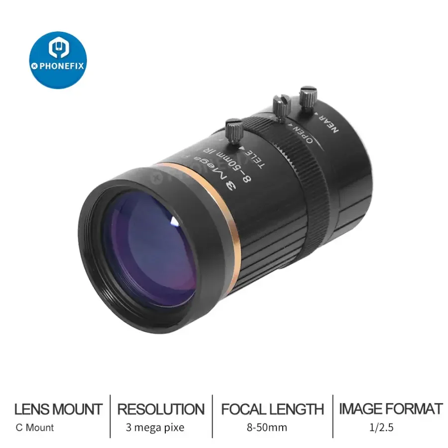 3MP 8-50mm 1/2.5″ F1.4 C Mount Lens for CCTV Industrial Camera - Image 8