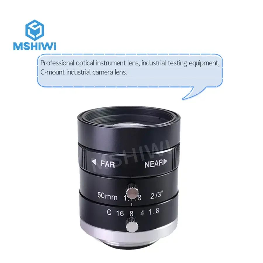 3MP C-mount 50mm Prime Lens 2/3" F1.8 Manual Iris Machine Vision Lens - Image 8
