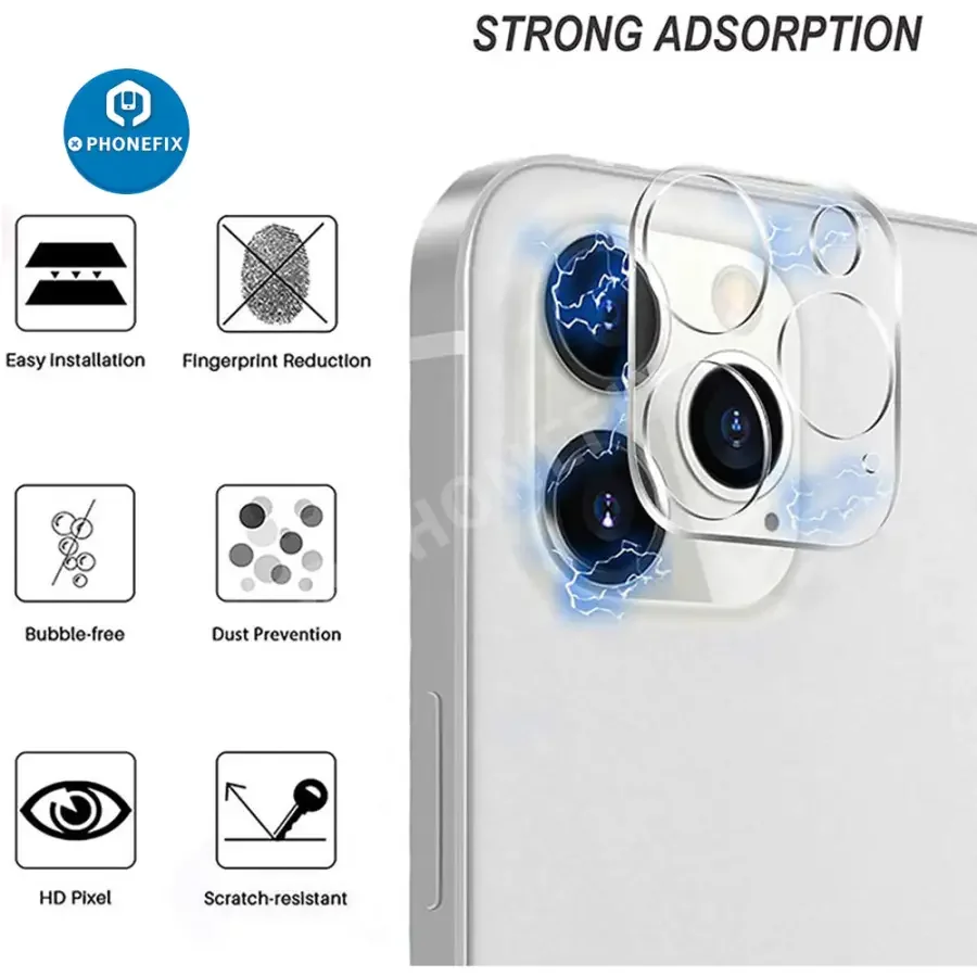 3Pcs Full Cover Camera Lens Protector on For iPhone 6S- 14 Pro Max - Image 7
