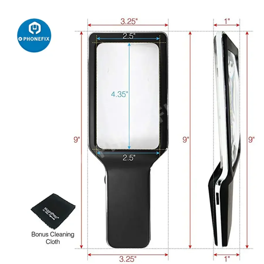 3X Multi-function LED Lighted Magnifying Glass For Soldering/ Reading/Inspection - Image 3
