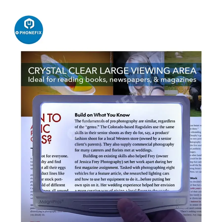 3X Ultra Bright LED Page Magnifier With Light For Reading/ Soldering Tool - Image 10
