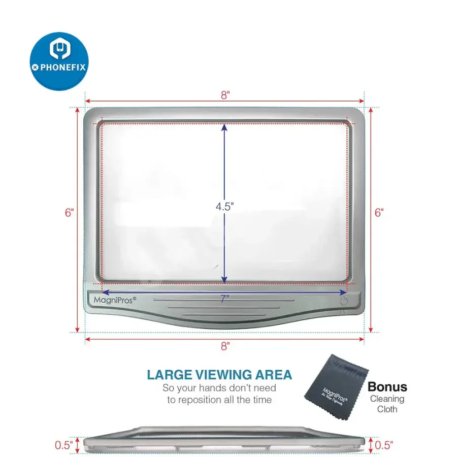 3X Ultra Bright LED Page Magnifier With Light For Reading/ Soldering Tool - Image 2