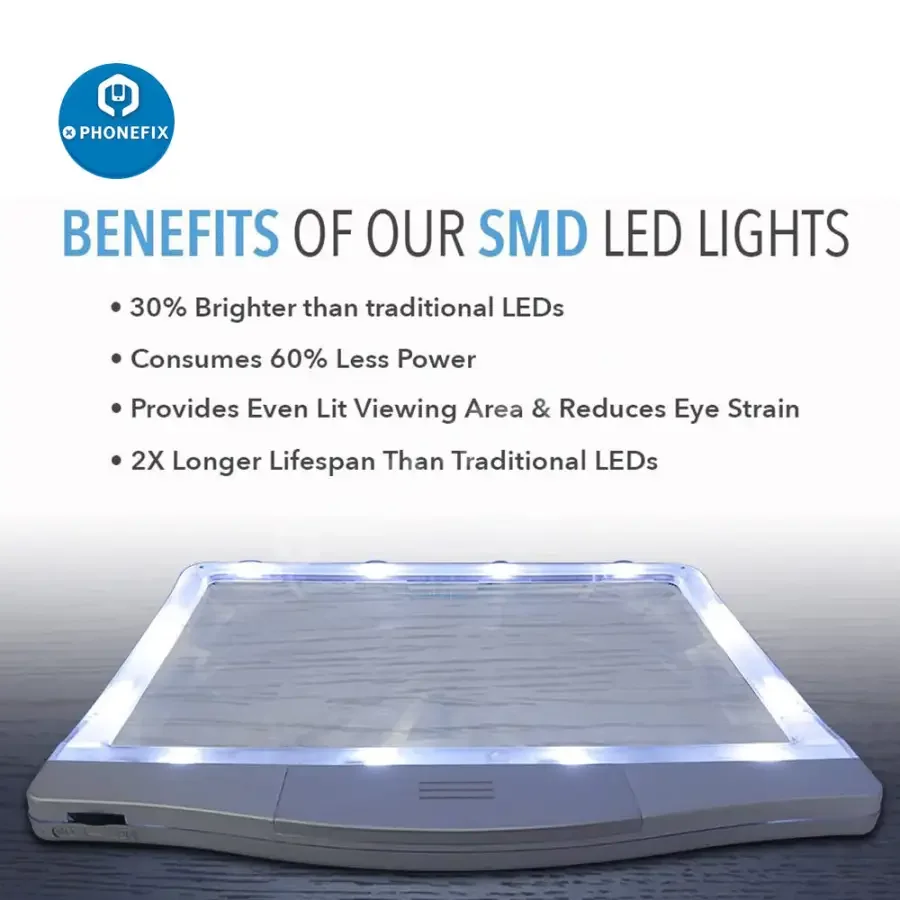 3X Ultra Bright LED Page Magnifier With Light For Reading/ Soldering Tool - Image 4