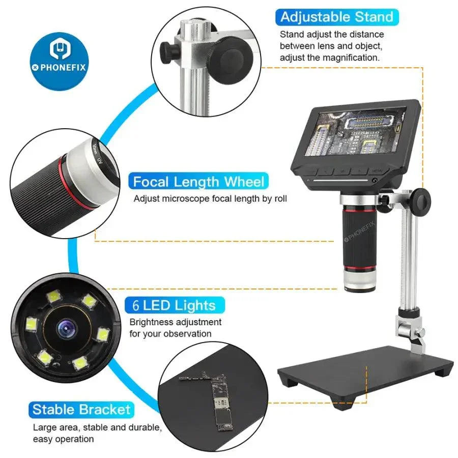 4.3 inch LCD Digital USB Microscope For PCB Soldering Repair - Image 3