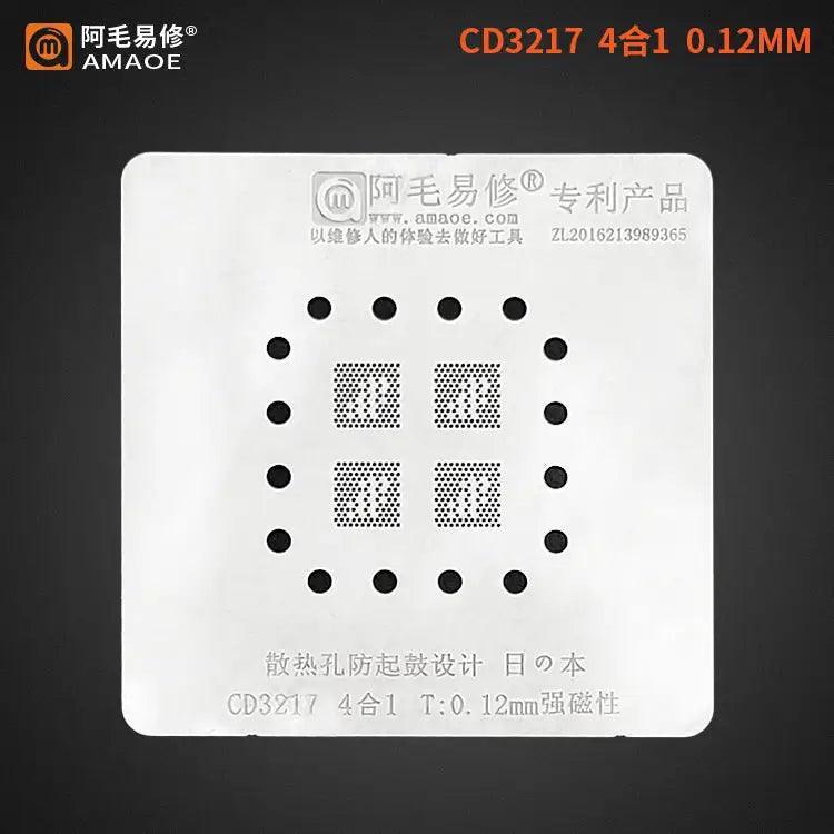 4 In1 AMAOE BGA Reballing Stencil CD3215/3217 For MacBook Repair - Image 4