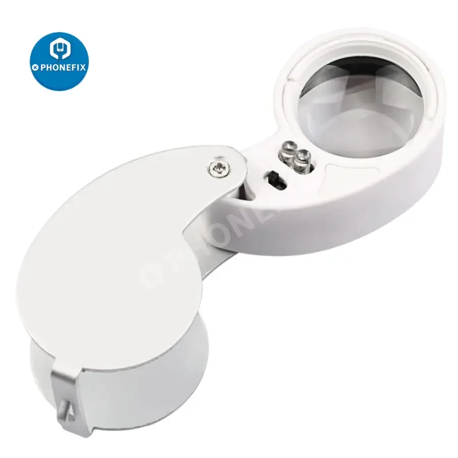 40X Mini Folding Loupe Illuminated Magnifying Glass For Antiques Identification - Image 2