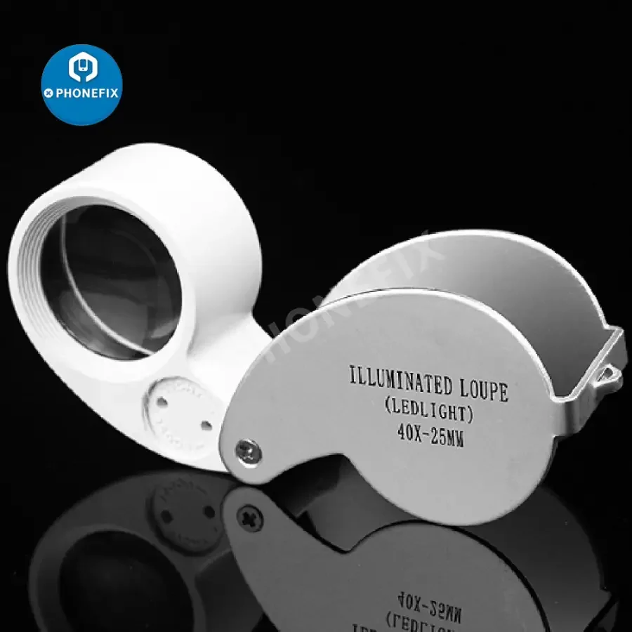 40X Mini Folding Loupe Illuminated Magnifying Glass For Antiques Identification - Image 3