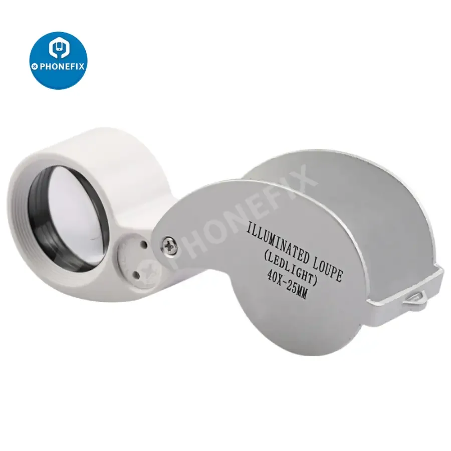 40X Mini Folding Loupe Illuminated Magnifying Glass For Antiques Identification - Image 4