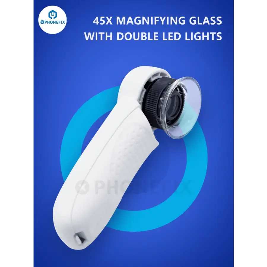 45X Magnifier Glass Jewelry Loupe Loop Magnifying with 2 LED Light - Image 3