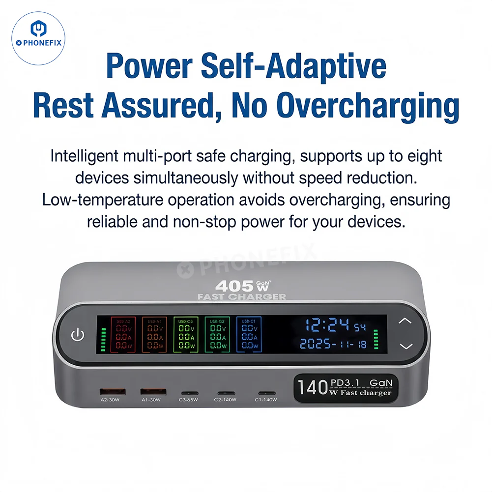 470W GaN Digital Charging Station 140W PD31 Super Fast Charger - Image 2