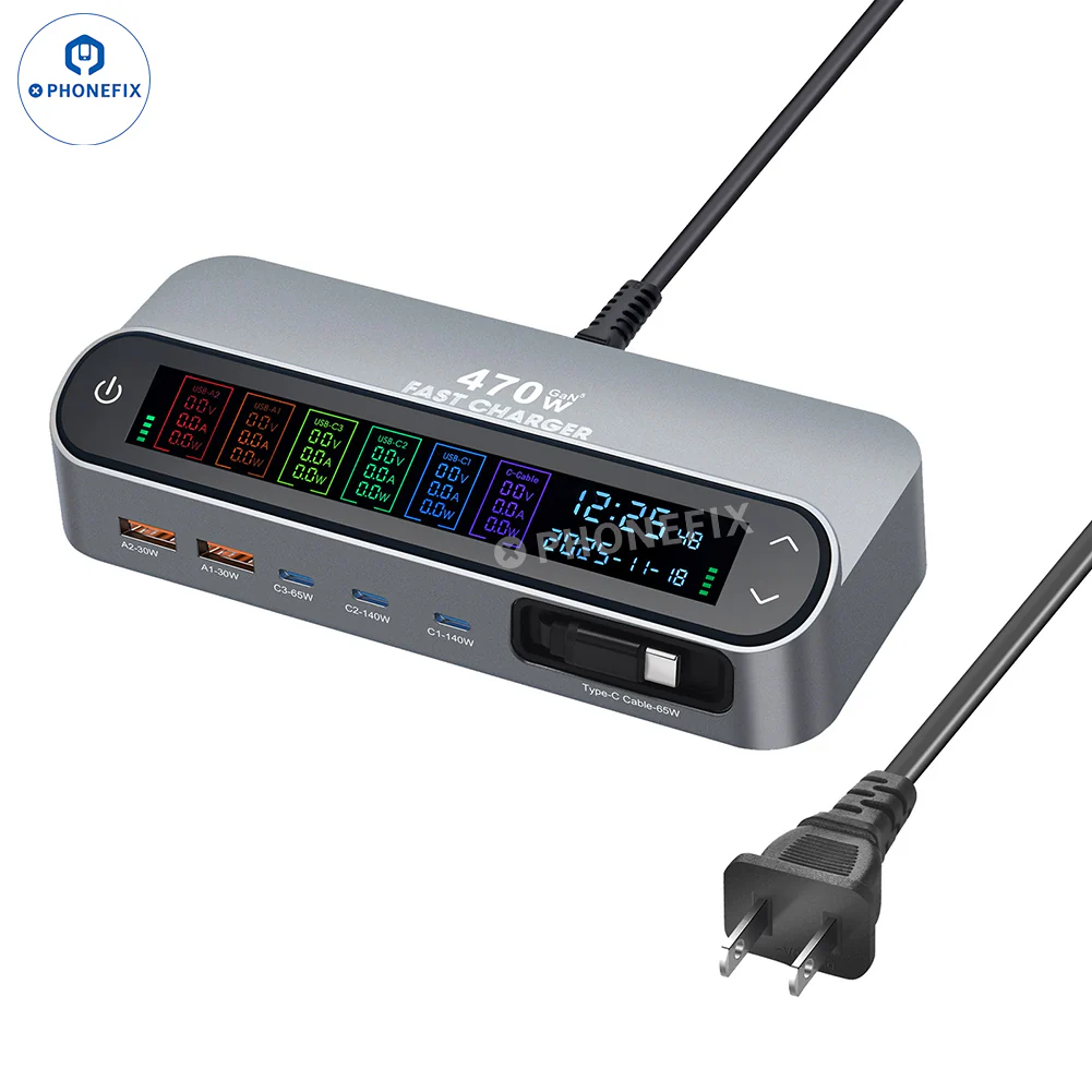 470W GaN Digital Charging Station 140W PD31 Super Fast Charger - Image 5