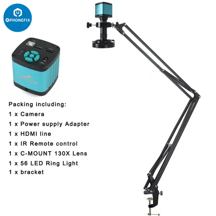 48MP 4K Industrial Digital Microscope Camera Set with 130X Lens - Image 10