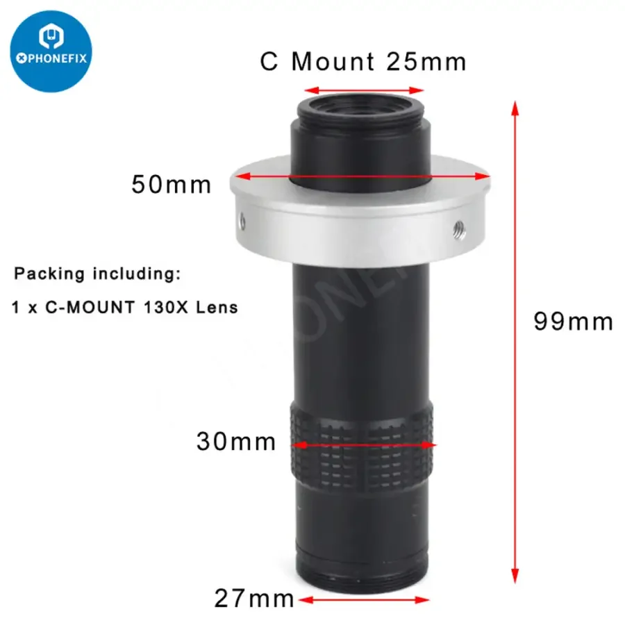 48MP 4K Industrial Digital Microscope Camera Set with 130X Lens - Image 13