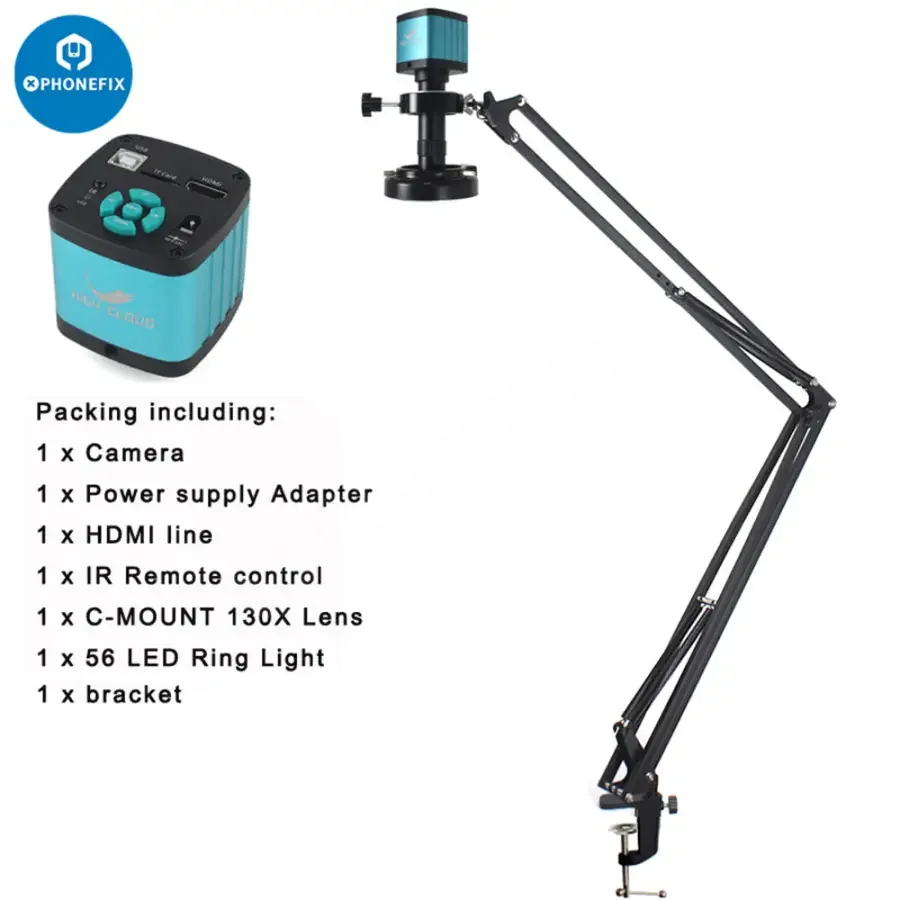 48MP 4K Industrial Digital Microscope Camera Set with 130X Lens - Image 18