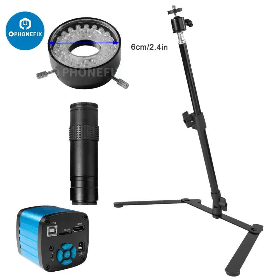 4K 48MP Digital Microscope Kit Industrial Camera Zoom Lens - Image 17