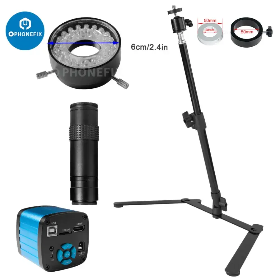 4K 48MP Digital Microscope Kit Industrial Camera Zoom Lens - Image 2
