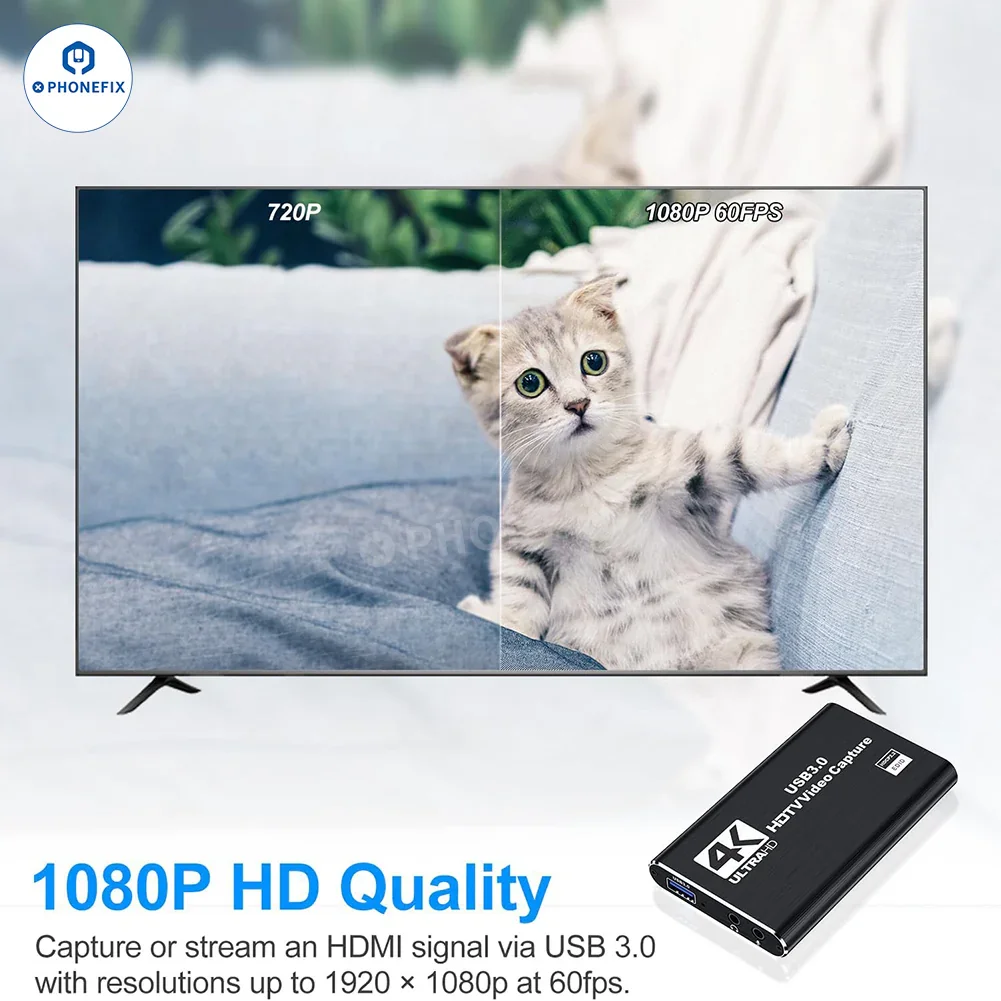 4K Audio Video 1080P Capture Card For Live Streaming Broadcasting - Image 13