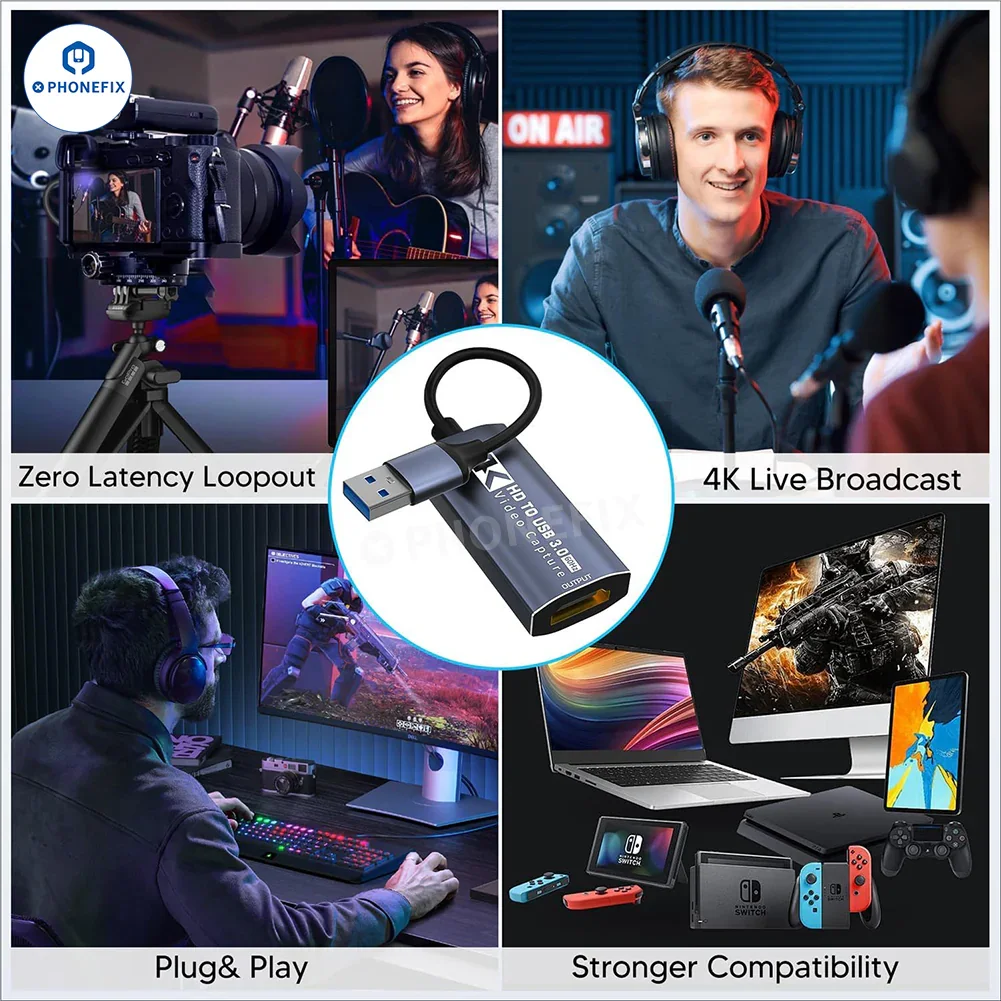 4K Audio Video 1080P Capture Card For Live Streaming Broadcasting - Image 7