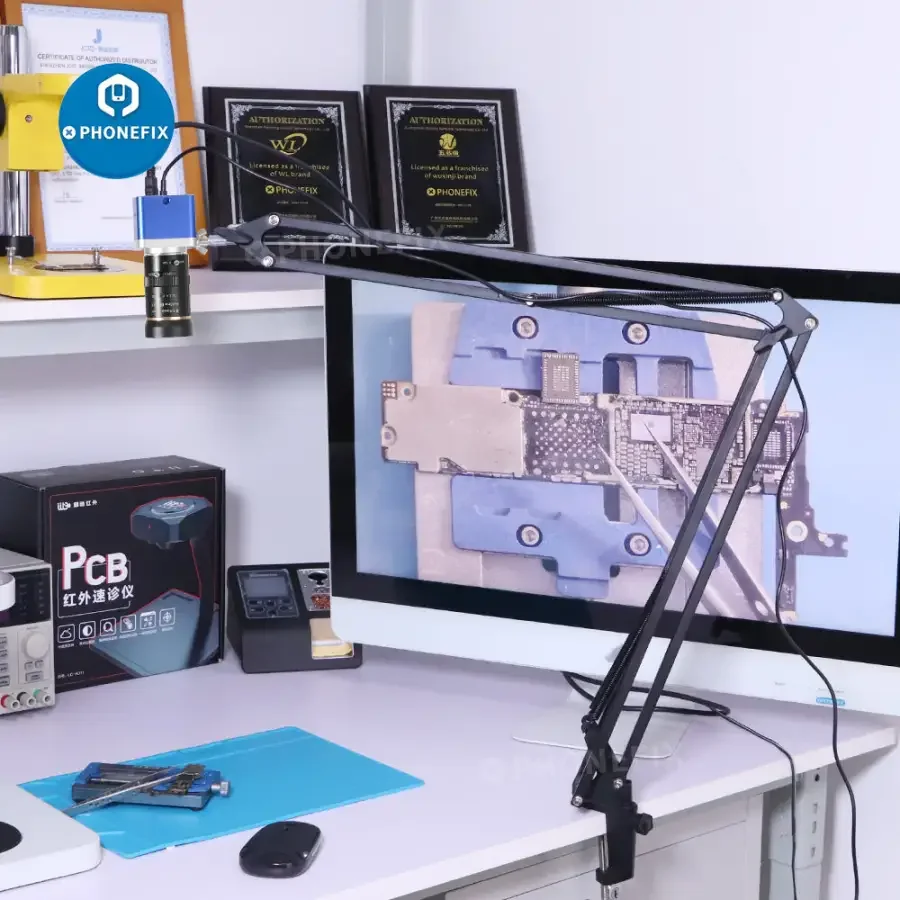 4K Industrial Microscope Camera with Cantilever Universal Bracket Stand - Image 11