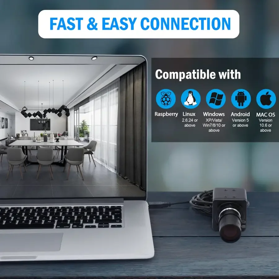 4K SONY High frame rate USB Webcam Camera with Manual Varifocal Lens - Image 6