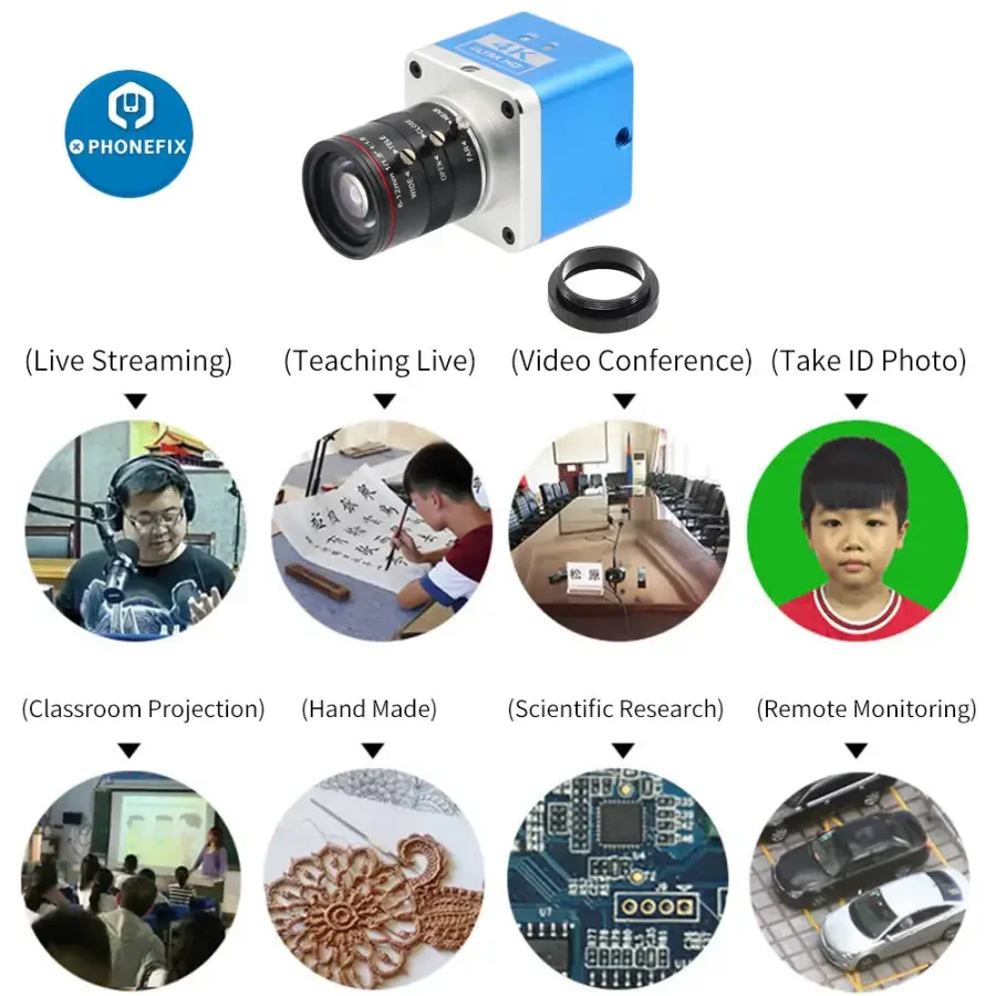 4K UHD USB Camera 6-12mm F1.6 Lens Live Industry Digital Camera - Image 9