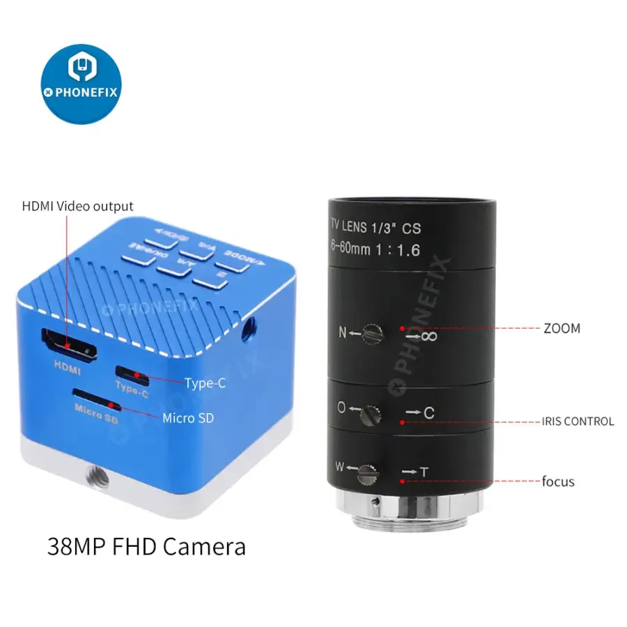 4K Ultra HD CMOS Camera 6-60mm F1.6 Lens Industry Live Digital Camera - Image 7