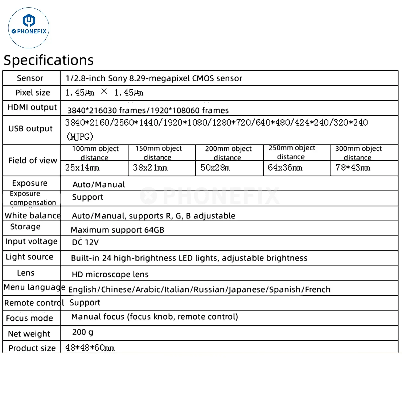 4K Ultra HD Microscope Camera Integrated Lens Light for Phone Repair - Image 11