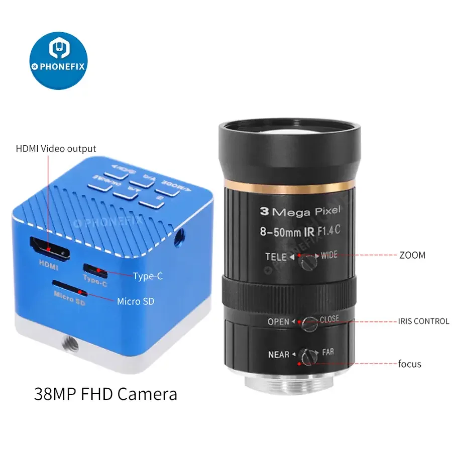 4K Ultra HD USB CMOS Camera 8.0-50mm Lens Industry Live Digital Camera - Image 4
