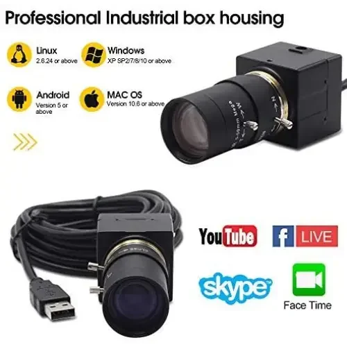 4K 8MP HD Varifocal Webcam Optical Zoom USB Web Camera - Image 11