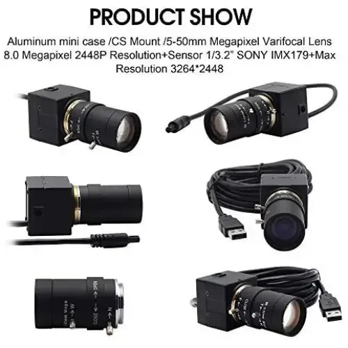 4K 8MP HD Varifocal Webcam Optical Zoom USB Web Camera - Image 12